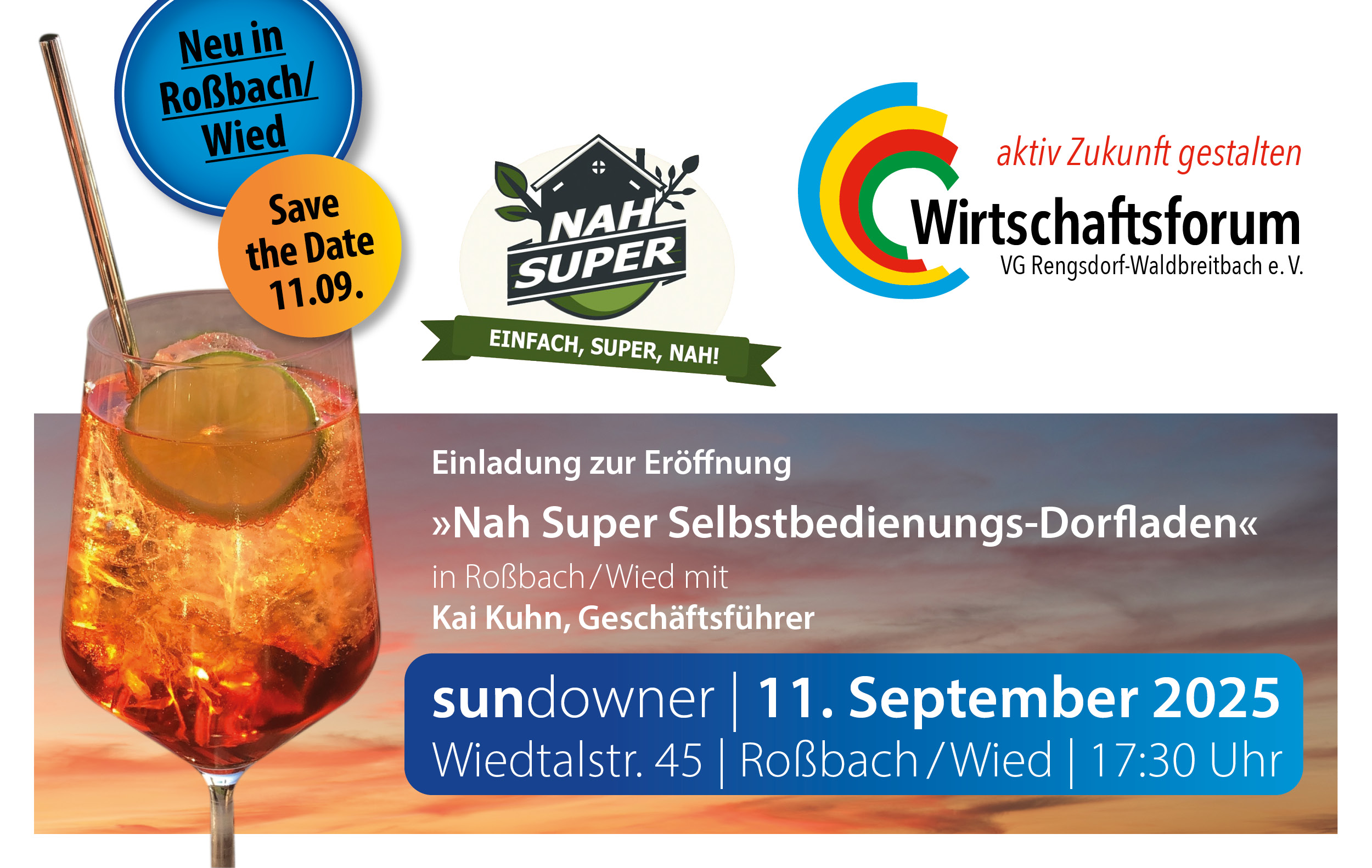 Einladung zur Neueröffnung Nah Super in Roßbach