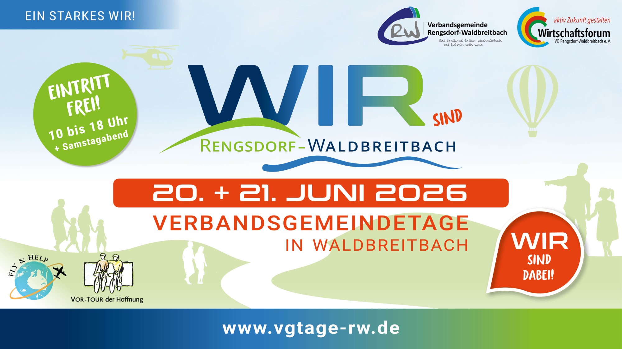 Hinweisplakat zu den Verbandsgemeindetagen 2026